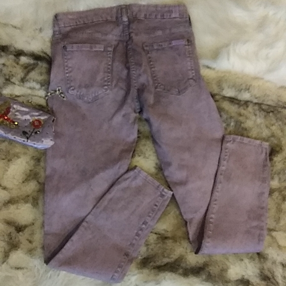 7 Jeans. (7 for all mankind JEANS). Metallic Purple. Size 28. Womens. Skinny - Picture 3 of 6